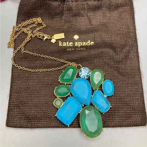 Kate Spade Necklace Faux Turquoise and Sea Glass Designer